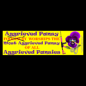 "Most Aggrieved Pansy" 10" x 3" Car Magnets