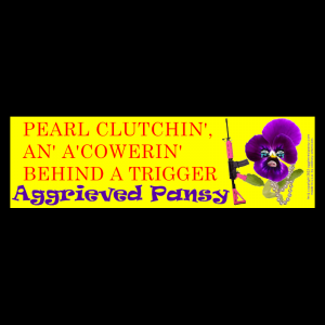 "Pearl Clutchin' An' A'Cowerin'" 10" x 3" Car Magnets